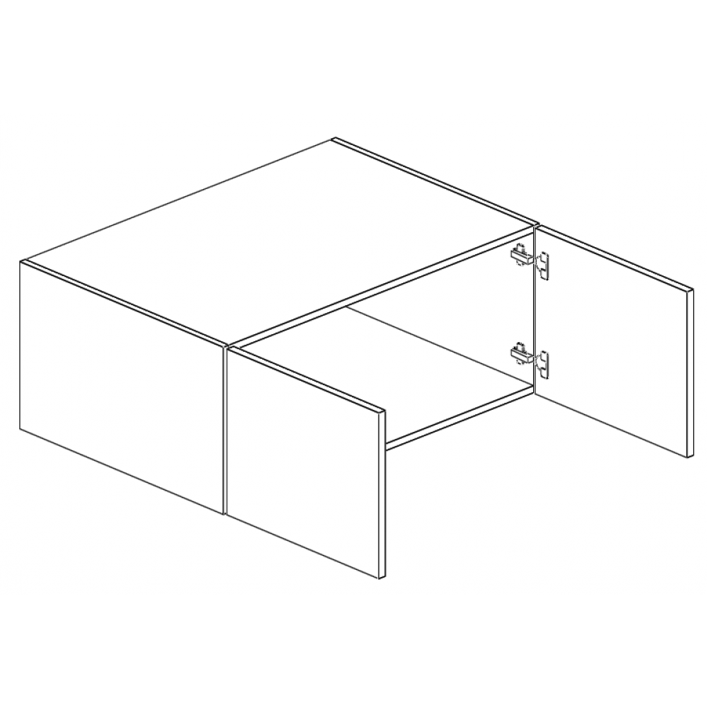 Wall Refrigerator Cabinet 30"Wx15"H Two Doors