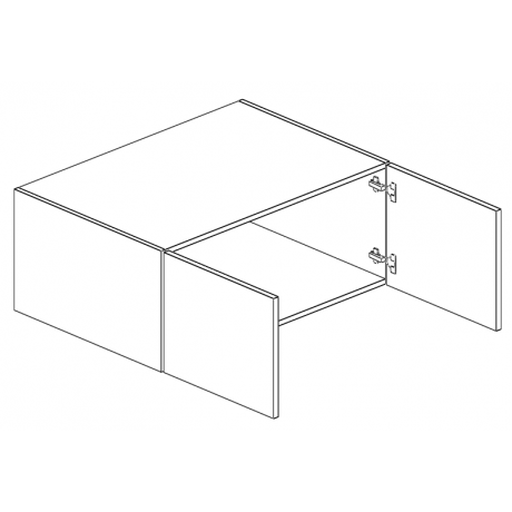 Wall Refrigerator Cabinet 36"Wx15"H Two Doors