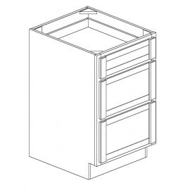 Drawer Base Cabinet 21"W 3 Drawers 