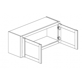 Wall Cabinet 36"Wx12"H Double Door 