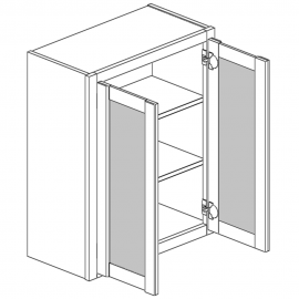 Wall Cabinet 24"Wx30"H Double Open Frame Door 