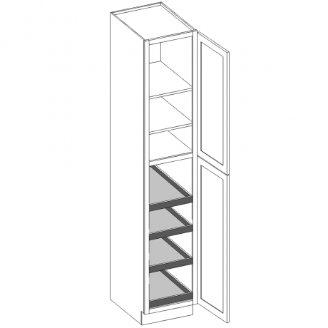Pantry with Roll-Outs 18"W x 96"H