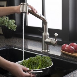 Pekoe Pull-Out High Arch Kitchen Faucet in Chrome